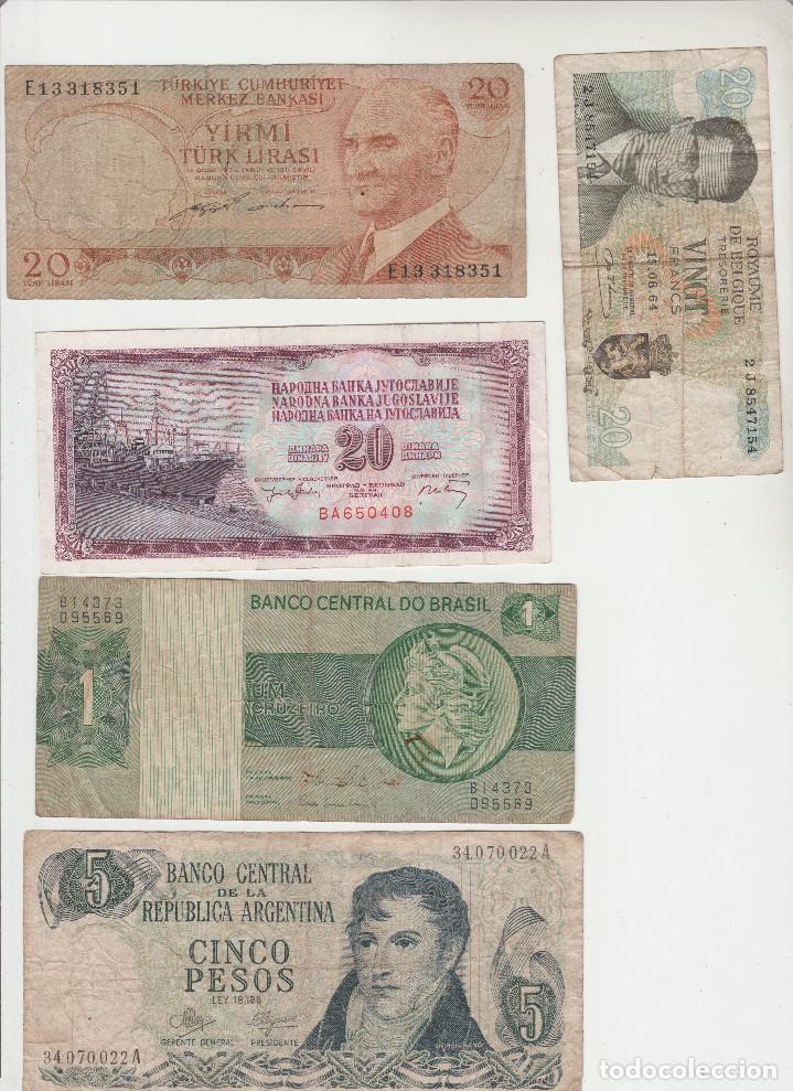 Billetes extranjeros: LOTE DE 5 BILLETES EXTRANJEROS - Foto 1