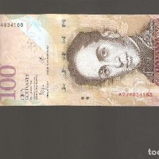 Banconote internazionali: 1 BILLETE VENEZUELA 100 BOLIVARES AÑO 2015 USADO COMO FOTO