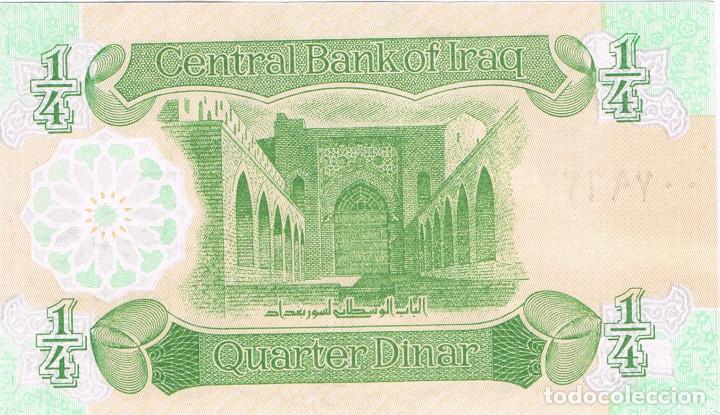 Billetes extranjeros: BILLETE DE IRAQ, CUARTO DE  DINAR (LOTE 3) - Foto 2