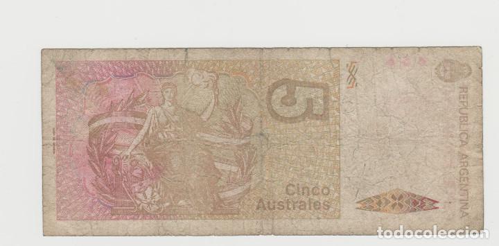 Billetes extranjeros: ARGENTINA- 5 AUSTRALES - Foto 2