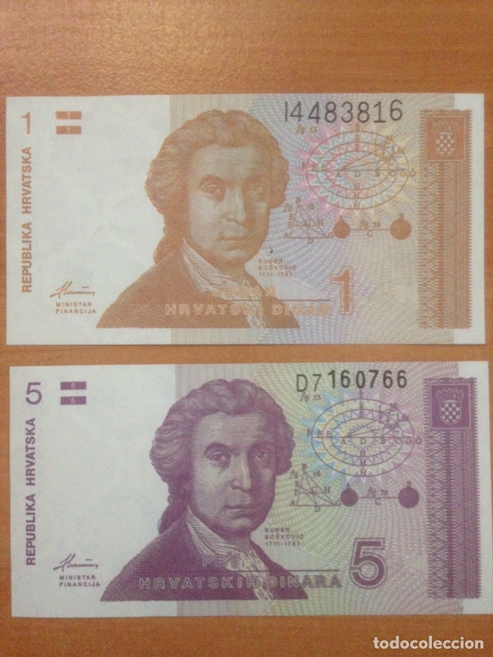 Billetes extranjeros: BILLETES DE CROACIA 5 Y 1 - Foto 1