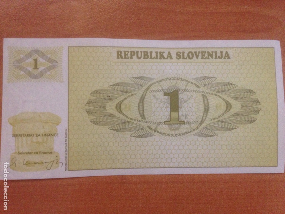 Billetes extranjeros: BILLETE DE ESLOVENIA 1 SIN CIRCULAR - Foto 1