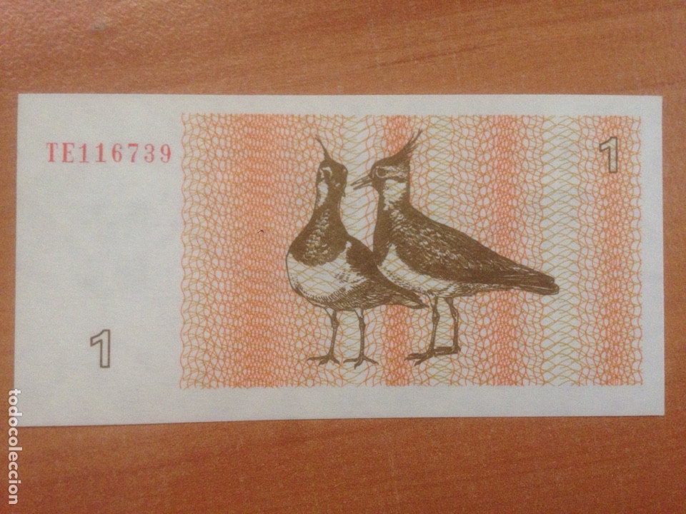 Billetes extranjeros: BILLETE DE 1 TALONAS DE LITUANIA DE 1992. SIN CIRCULAR - Foto 2