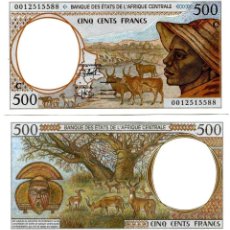 Billetes extranjeros: CENTRAL AFRICAN ST 500 FRANCS 2000 P-101CG UNC. Lote 357272000