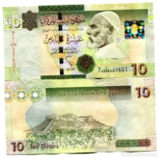 Billetes extranjeros: LIBYA 10 DINARS ND(2011) P-73-NEW UNC. Lote 144785814