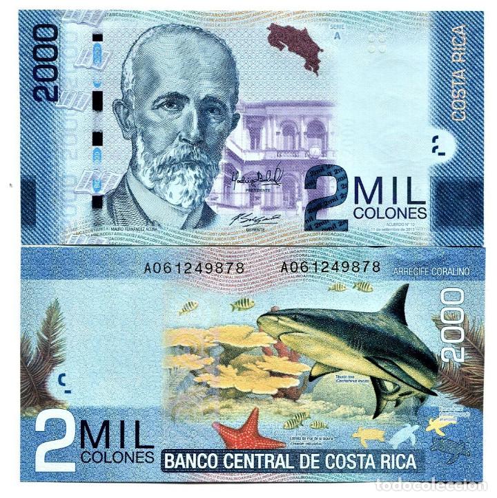 2000 Colones 2009 Polymer P-275 Details about   Costa Rica 10 Pieces UNC 