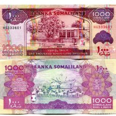 Billetes extranjeros: SOMALILAND 1000 SHILLINGS 2011-2016 P-20-NEW UNC. Lote 357268280
