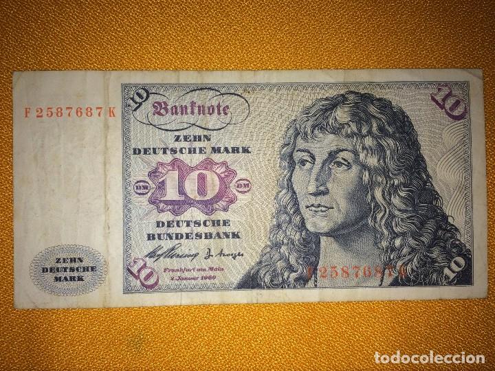 Billetes extranjeros: BILLETE 10 MARCOS. 2 ENERO 1960