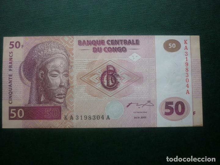 Billetes extranjeros: CONGO - 50 FRANCOS 04.1.2000 KA3198304A EBC- - Foto 1