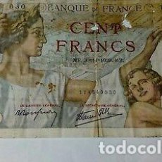 Billetes extranjeros: RARO BILLETE DE 100 FRANCOS 1939. Lote 149409626