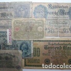 Billetes extranjeros: LOTE BILLETES ALEMANES MUY ANTIGUOS ALGUNO MUY RARO . Lote 149409706