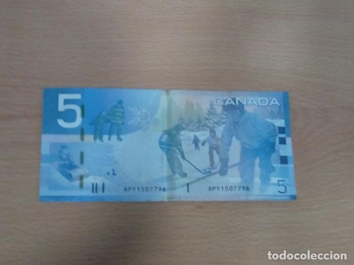 Billetes extranjeros: BILLETE 5 DOLARES CANADA - Foto 2