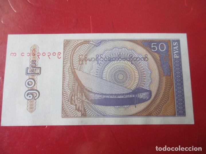 Billetes extranjeros: Myanmar. billete de 50 pyas - Foto 2