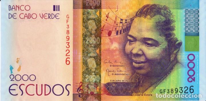Billetes extranjeros: CAPE VERDE 2000 Escudos from 2014, UNC - Foto 2