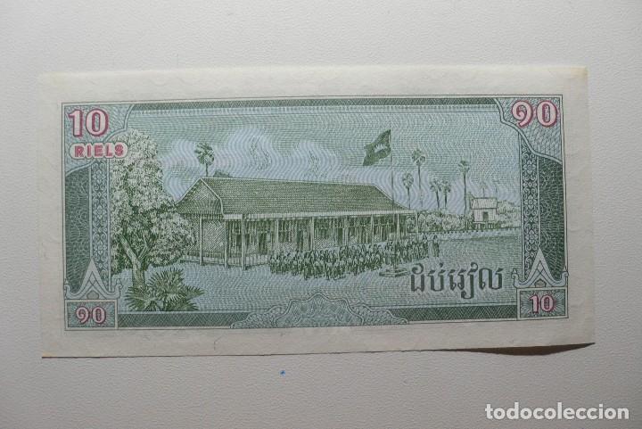Billetes extranjeros: CAMBOYA - BILLETE DE 10 RIELS - Foto 2