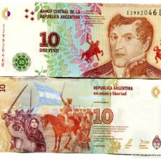Billetes extranjeros: ARGENTINA 10 PESOS ND(2016) P-NEW UNC. Lote 310135078