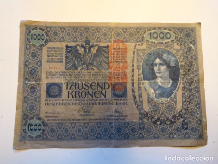 Billetes extranjeros: Billete mil coronas Austria, 1902 - Foto 2