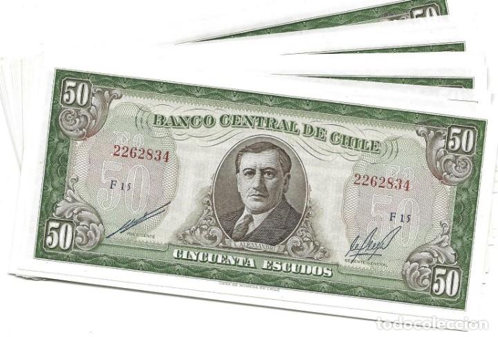 Billetes extranjeros: 16 BILLETES CHILE CORRELATIVOS - Foto 1