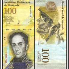 Billetes extranjeros: BILLETE DE AMERICA (VENEZUELA) 100.000 BOLIVARES 2017 SIN CIRCULAR-UNC. Lote 401858199