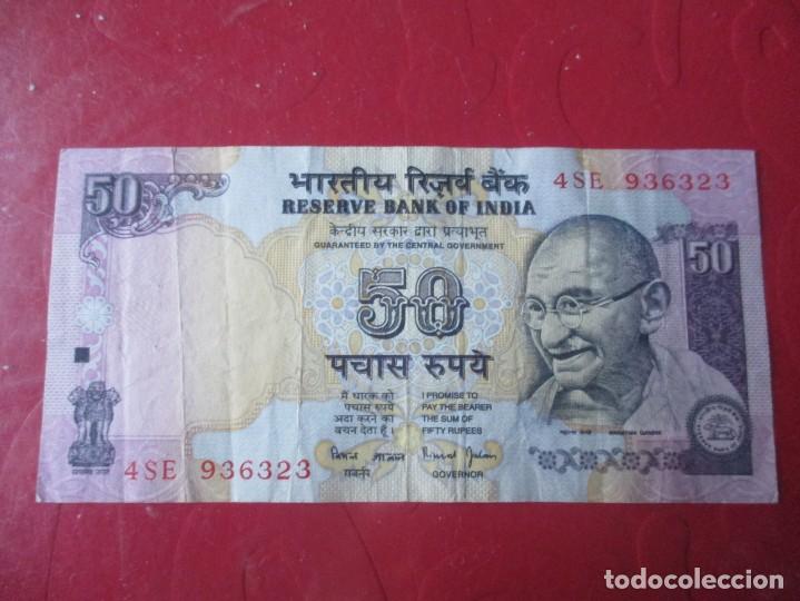 Billetes extranjeros: India. billete de 50 rupias - Foto 1