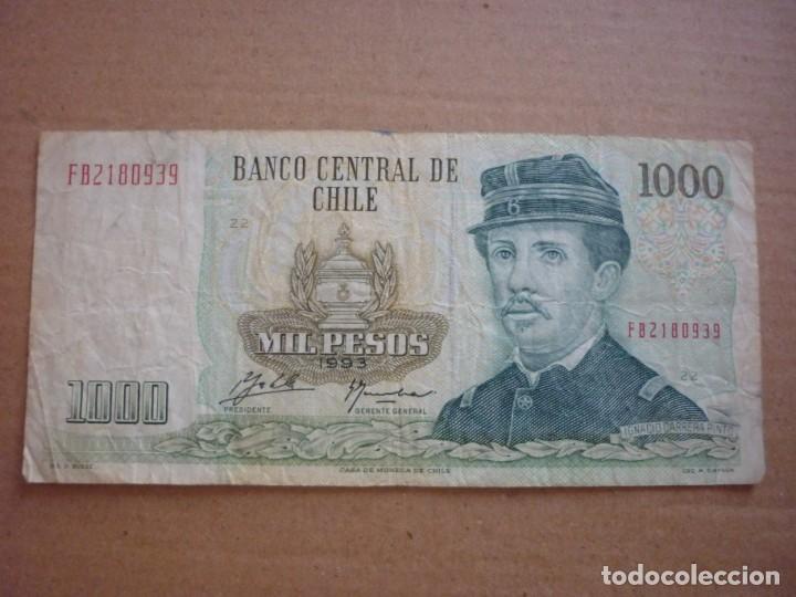 Billetes extranjeros: CHILE - 1000 PESOS 1993 FB2180939 BC - Foto 1