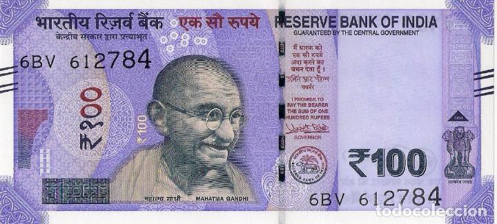 Billetes extranjeros: INDIA 100 RUPEES 2018, B301, UNC - Foto 2