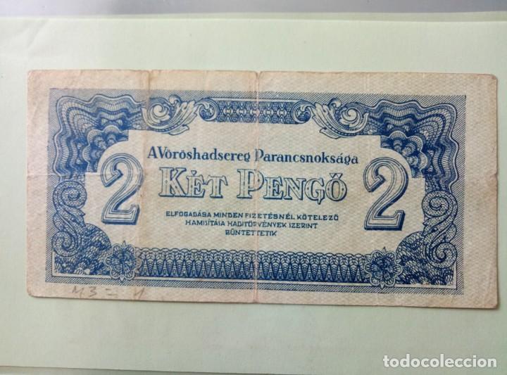 Billetes extranjeros: Billete de Hungria 2 pengo de 1944 - Foto 2