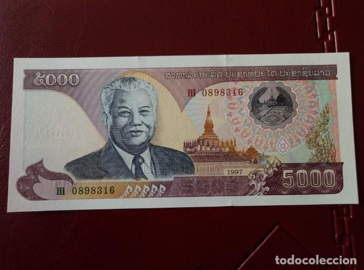 Billetes extranjeros: Billete de Laos 5000 KIP 1997 S/C - Foto 1