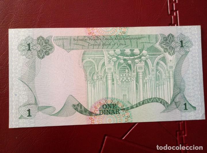 Billetes extranjeros: Billete de Libia 1 dinar Plancha S/C - Foto 2