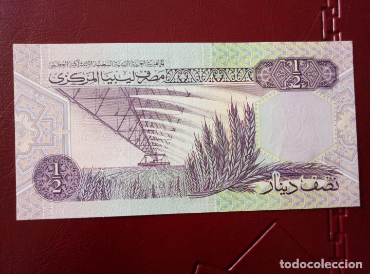 Billetes extranjeros: Billete de Libia 1/2 dinar S/C plancha - Foto 2