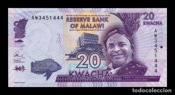 Billetes extranjeros: Malawi 20 Kwacha 2015 Pick 63b SC UNC - Foto 1