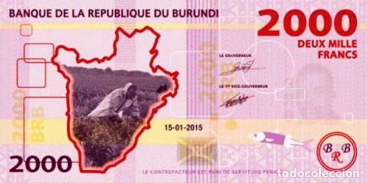 Billetes extranjeros: BURUNDI, 2000 FRANCS, 2015, P52, UNC, DESIGN PINEAPPLE - Foto 3