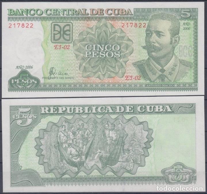 Billetes extranjeros: 2006-BK-1 CUBA 5$ ANTONIO MACEO UNC - Foto 2