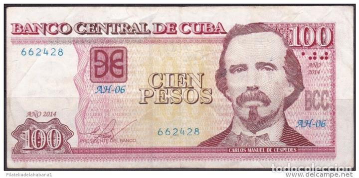 Billetes extranjeros: 2014-BK-19 CUBA 2014 100$ VF CESPEDES. ERROR DE CORTE. - Foto 1
