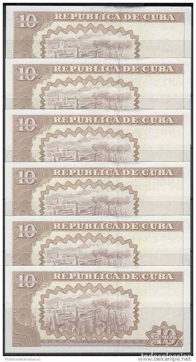 Billetes extranjeros: 2005-BK-122 CUBA 2005. 10$. MAXIMO GOMEZ. 6 CONSECUTIVE UNC. - Foto 3