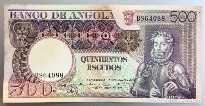 Billetes extranjeros: Angola. 500 escudos - Foto 2