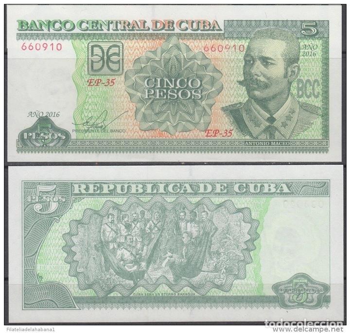 Billetes extranjeros: 2016-BK-2 CUBA 5$ 2016 ANTONIO MACEO. UNC. - Foto 2