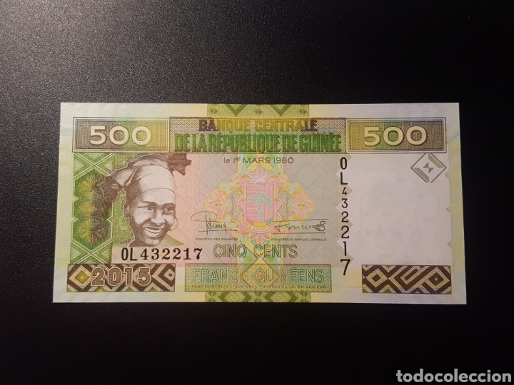 Billetes extranjeros: BILLETE - GUINEA 500 FRANCOS 2015 (SC) - Foto 1