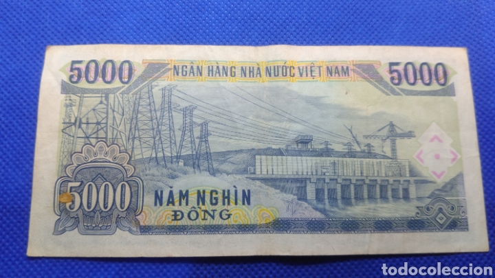 Billetes extranjeros: VIETNAM 5000 DONG 1991 - Foto 2