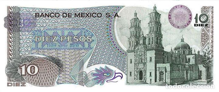 Billetes extranjeros: MEXICO, 10 PESOS, 1975, P63h, UNC - Foto 3