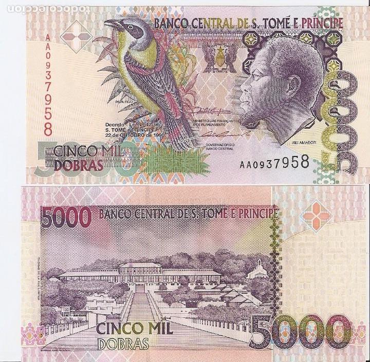 Billetes extranjeros: S.TOME E PRINCIPE BILLETE DE 5000 DOBRAS 1996 SC