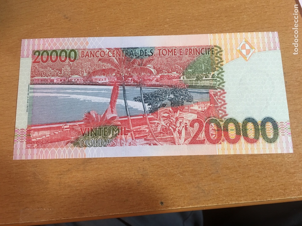 Billetes extranjeros: Si tome e principe 20000 dobras 2004 sin circular - Foto 2