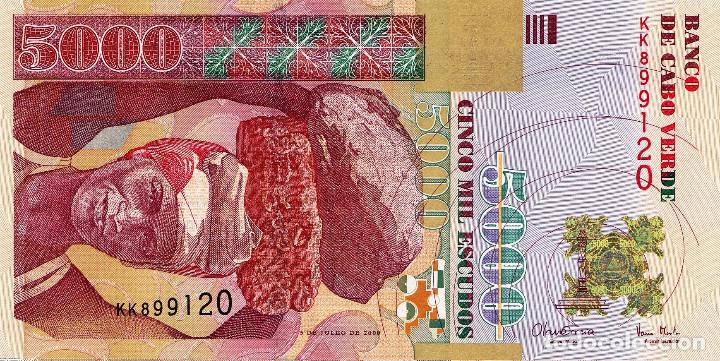 Billetes extranjeros: CAPE VERDE 5000 Escudos from 2000, UNC - Foto 2
