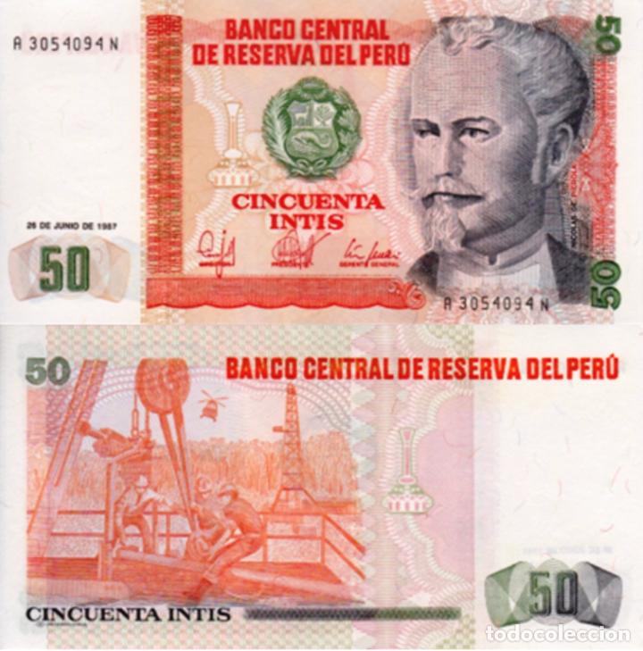 Billetes extranjeros: PERU, 50 INTIS, 1987, P131, UNC - Foto 1