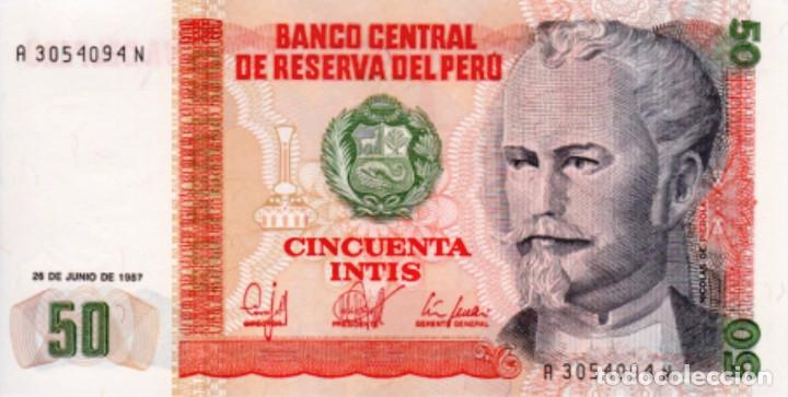Billetes extranjeros: PERU, 50 INTIS, 1987, P131, UNC - Foto 2