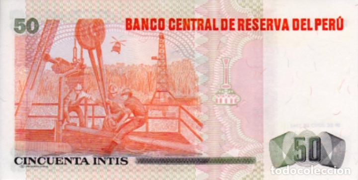Billetes extranjeros: PERU, 50 INTIS, 1987, P131, UNC - Foto 3