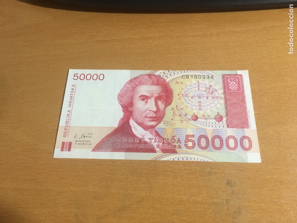 Billetes extranjeros: Cristi&agrave; 5000 donar&aacute; 1993 sin circular - Foto 1