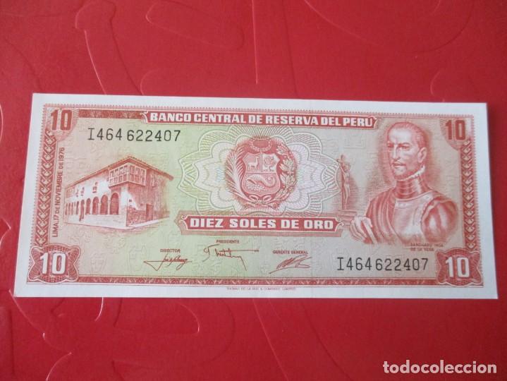 Billetes extranjeros: Peru. billete de 10 soles 1976 - Foto 1