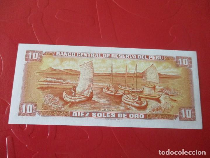 Billetes extranjeros: Peru. billete de 10 soles 1976 - Foto 2