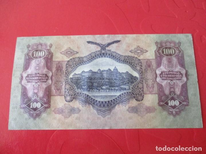 Billetes extranjeros: Hungria. billete de 100 pengo. 1930 - Foto 2